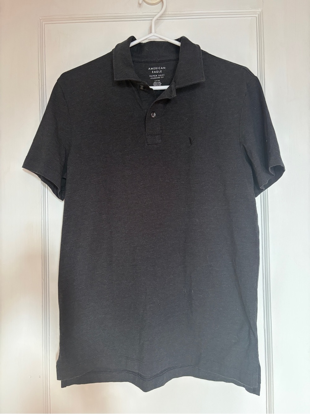 American Eagle men's charcoal polo shirt
